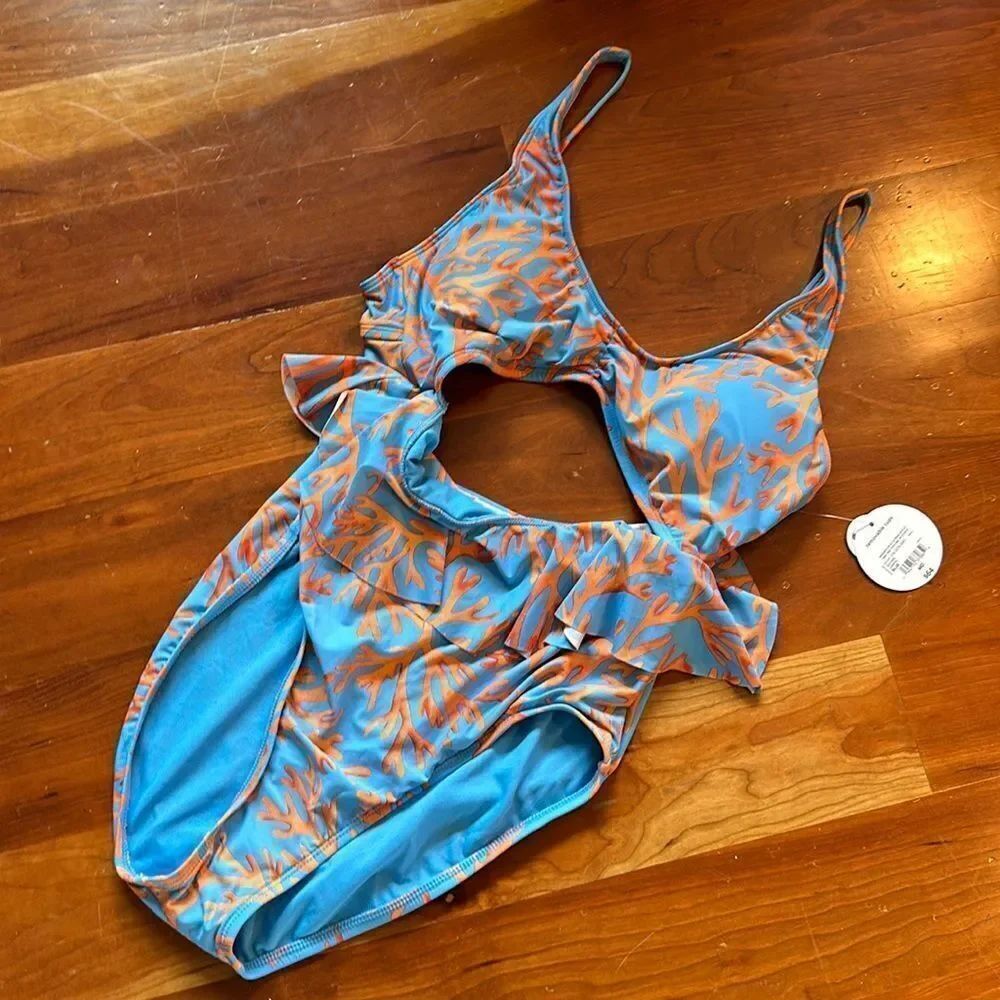 Decree Coral Print monokini